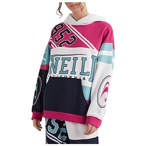 O'NEILL collegiate progressive hoodie maglia di tuta, aqua sea colour block, xs/x (pacco da 2) donna