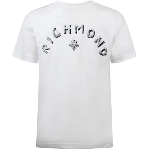 JOHN RICHMOND t-shirt bianca con logo per uomo