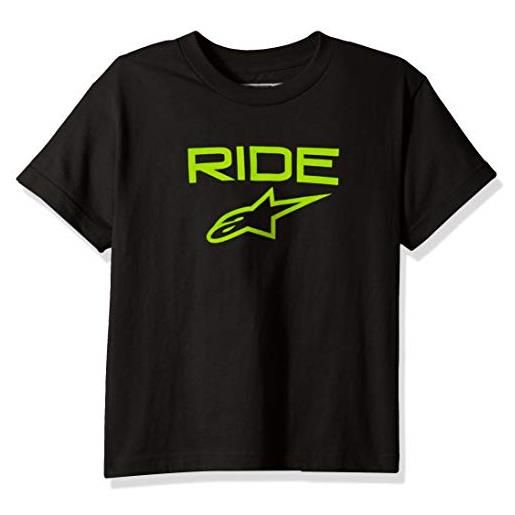 Alpinestars kid's ride 2.0 tee t-shirt, bambino, black/green, xs