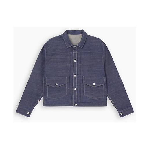 Levi's giacca trucker Levi's® made in japan 1879 stile blusa a pieghe blu / lvc 1879 organic pleated blouse