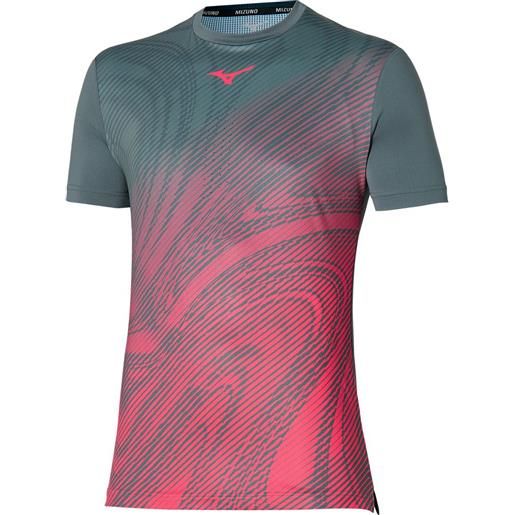 Mizuno charge shadow graphic short sleeve t-shirt rosso l uomo