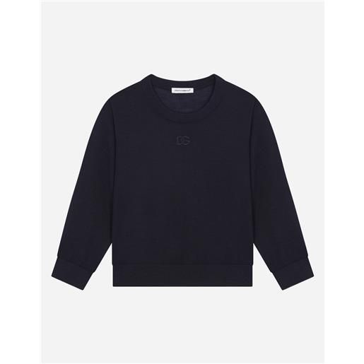 Dolce & Gabbana cashmere round-neck sweater with dg logo embroidery