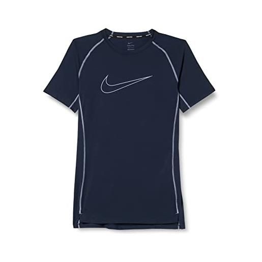 Nike m np df tight top ss, t-shirt uomo, obsidian/iron purple/iron purple, xxl