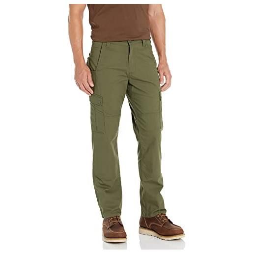 Carhartt rugged flex relaxed fit ripstop cargo work pant pantaloni utility, basilico, 34w x 30l uomo