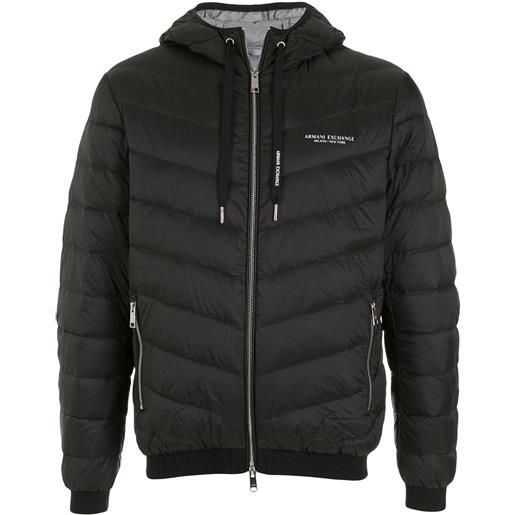 Armani Exchange giacca con zip - nero