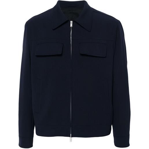 Lardini giacca-camicia con zip - blu