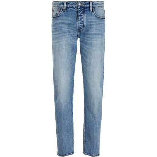 Emporio Armani jeans slim a vita bassa j75 - blu