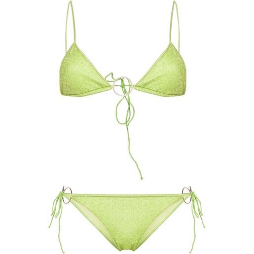 Oséree bikini lamé con decorazione - verde