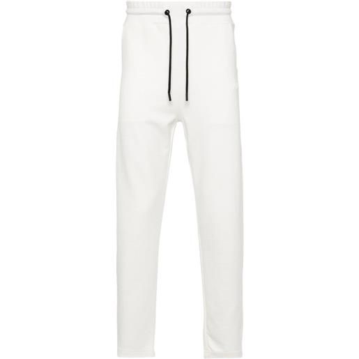Kiton pantaloni sportivi con logo goffrato - bianco