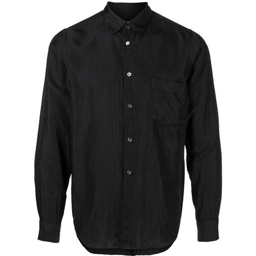 Black Comme Des Garçons camicia con ricamo paisley - nero