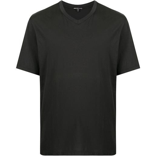 James Perse t-shirt con scollo a v - grigio