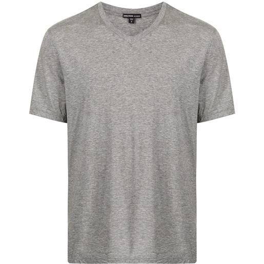 James Perse t-shirt con scollo a v - grigio