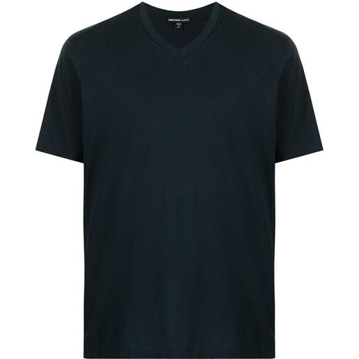 James Perse t-shirt con scollo a v - blu