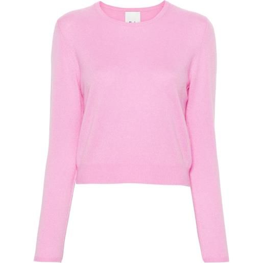 Allude maglione crop con scollo rotondo - rosa