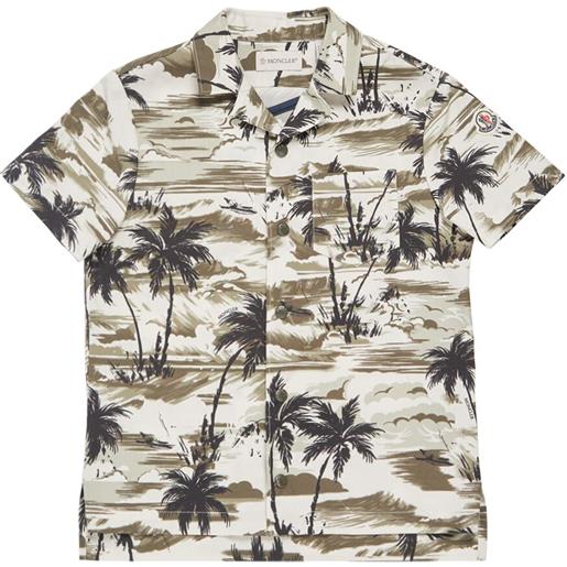 MONCLER hawaii printed cotton shirt