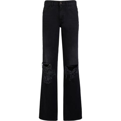 THE ROW carel distressed midrise straight jeans