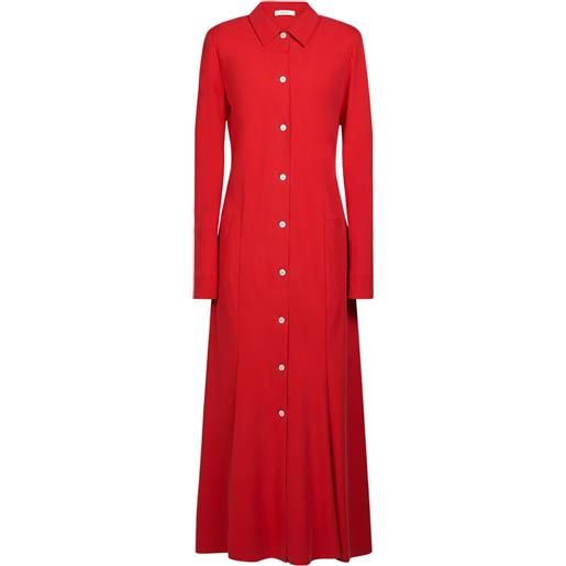 THE ROW myra silk long shirt dress