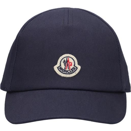 MONCLER cappello baseball in cotone con logo ricamato