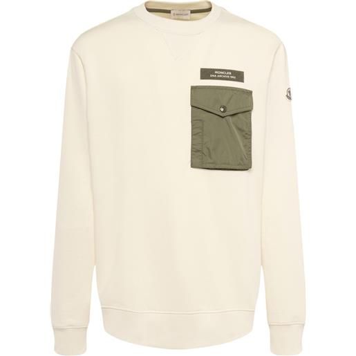 MONCLER cotton blend sweatshirt w/ pocket