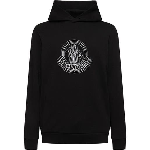 MONCLER logo cotton hoodie