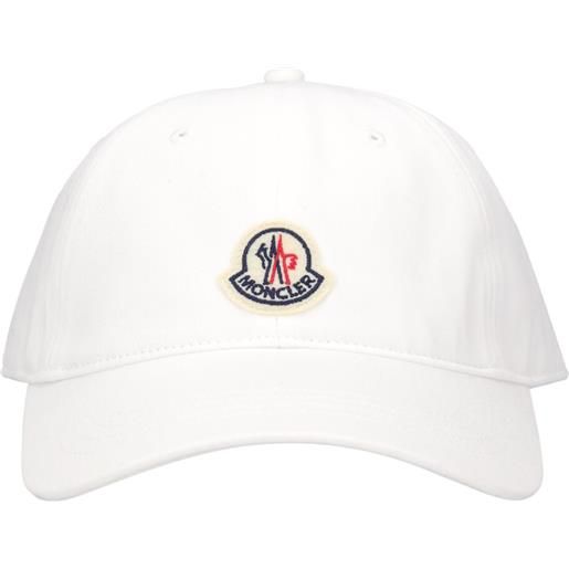 MONCLER cappello baseball in cotone con logo ricamato