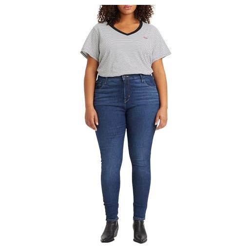 Levi's plus size 720 high rise super skinny, jeans donna, medium indigo stonewash, 18 m
