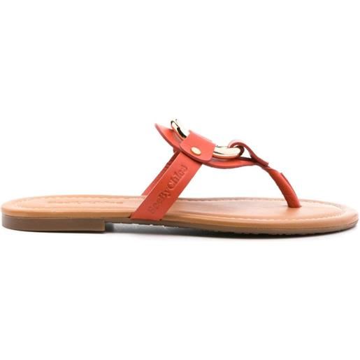 See by Chloé sandali con suola piatta - arancione