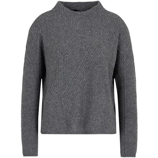 Emporio Armani maglione a coste - grigio