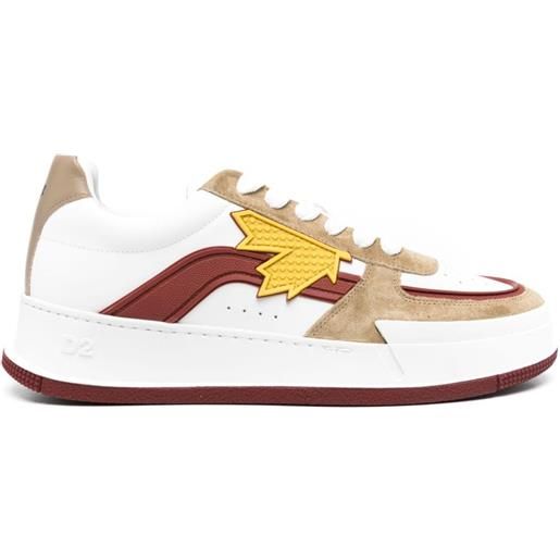 Dsquared2 sneakers canadian in pelle - bianco