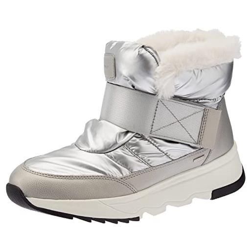 Geox d falena b abx a, sneakers donna, argento/grigio (silver/lt grey), 41 eu
