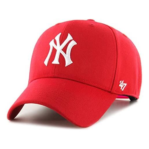 47 brand mlb new york yankees cap b-mvpsp17wbp-whm, mens cap with a visor, white, one size eu