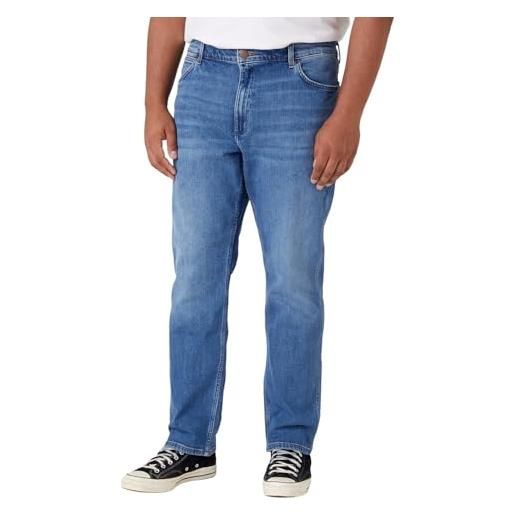 Wrangler greensboro jeans, blu (new favorite), 36w / 34l uomo