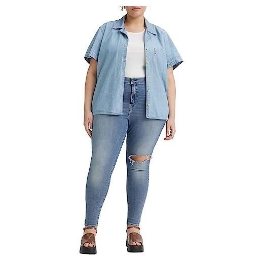 Levi's plus size 720 high rise super skinny, jeans donna, medium indigo stonewash, 16 m
