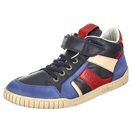 Kickers wincky cdt, scarpe da ginnastica uomo, blu, rosso marino, 35 eu