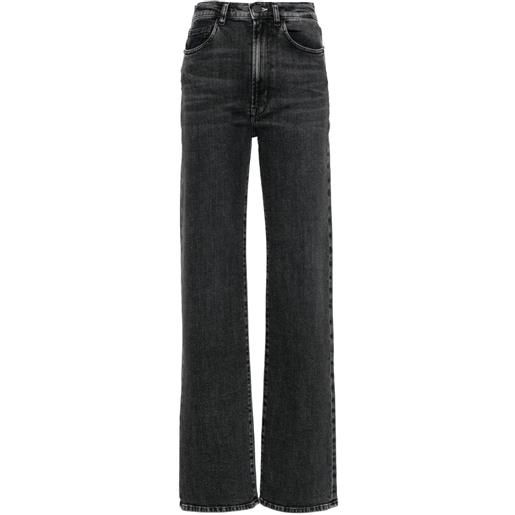 3x1 jeans dritti a vita alta kate - grigio