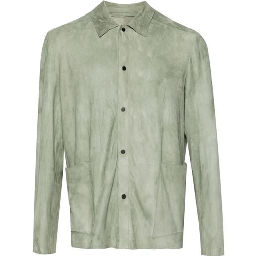 Salvatore Santoro camicia con borchie - verde