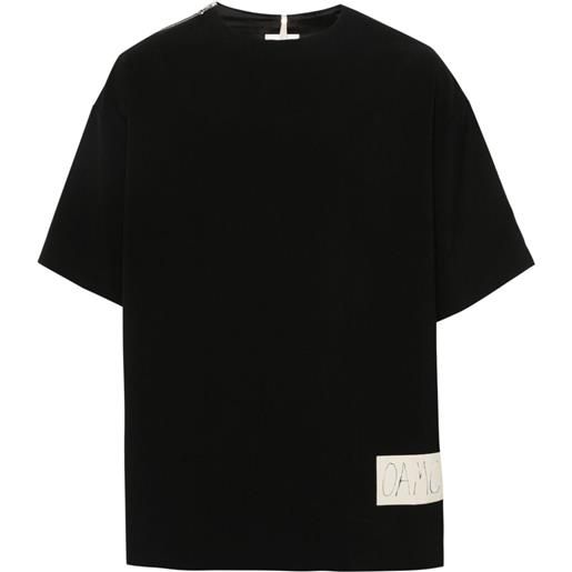 OAMC t-shirt con zip - nero