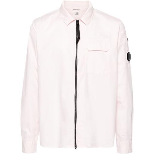 C.P. Company camicia con applicazione goggles - rosa