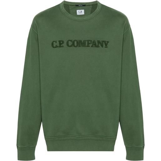 C.P. Company felpa con logo goffrato - verde