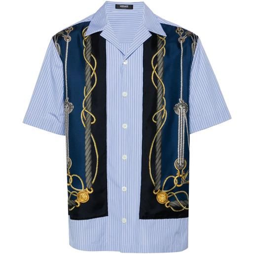 Versace camicia a righe - blu