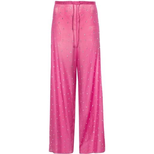 Oséree pantaloni gem semi trasparenti - rosa