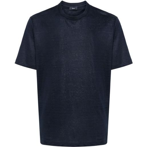 Herno t-shirt con placca logo - blu