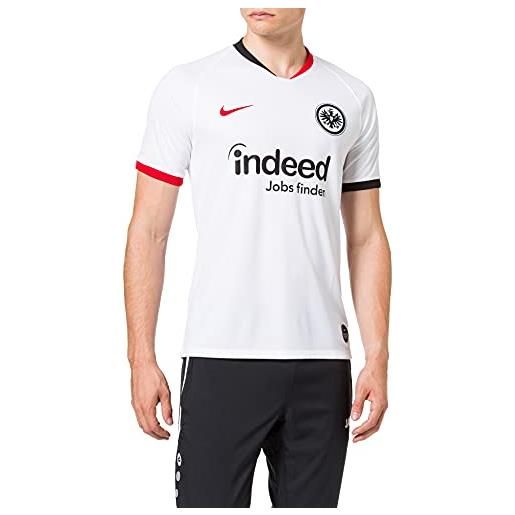 Nike sge m nk brt stad jsy ss aw t-shirt calcio, uomo, white/(university red) (full sponsor), xl
