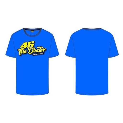 Valentino Rossi t-shirt vr46 fan, uomo, xxxl, blu brillante