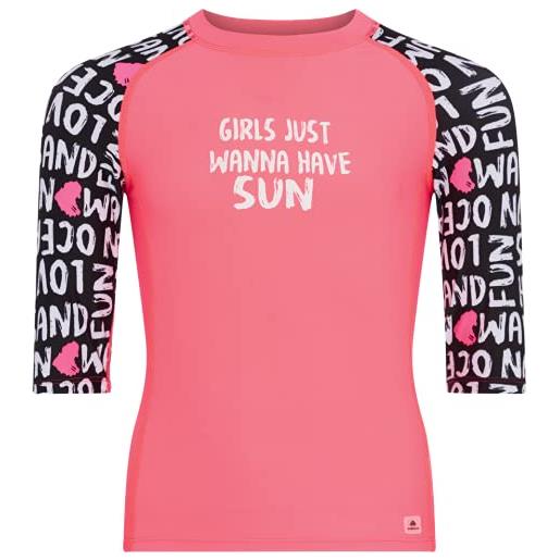 Firefly andriana t-shirt, ragazza bambina, black/pink, 140