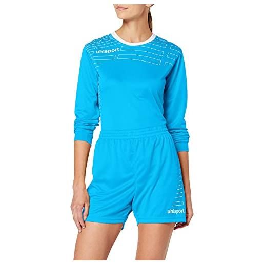 Uhlsport 100316910 - completo sportivo donna, colore blu (cyan/weiß), m maglia maniche lunghe