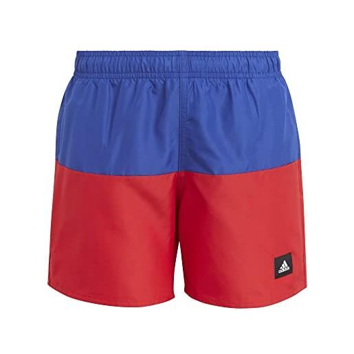 adidas ic7698 cb swim shorts costume da nuoto semi lucid blue/better scarlet 7-8a