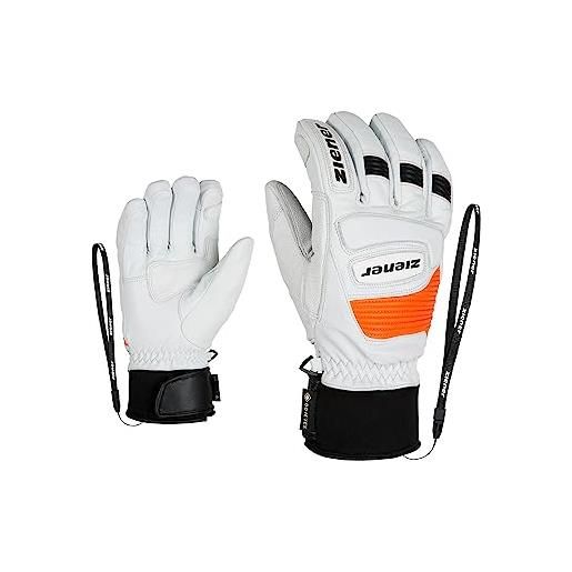 Ziener guard gtx gore grip pr glove - guanti da sci alpine, unisex, 801019, bianco, 7