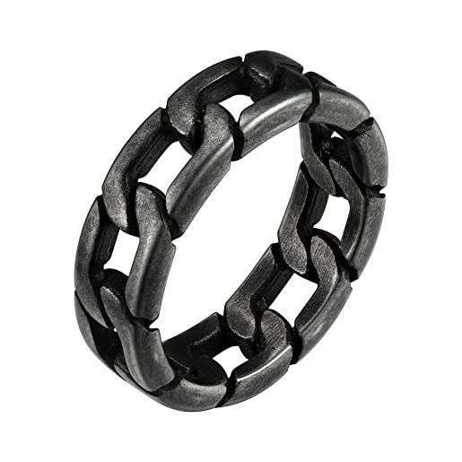 Richsteel anello uomo uunisex anello di catena cubana di alta qualità in metallo vintage grigio argento nero oro anello fatto a mano regalo classico hiphop punk rock gotico