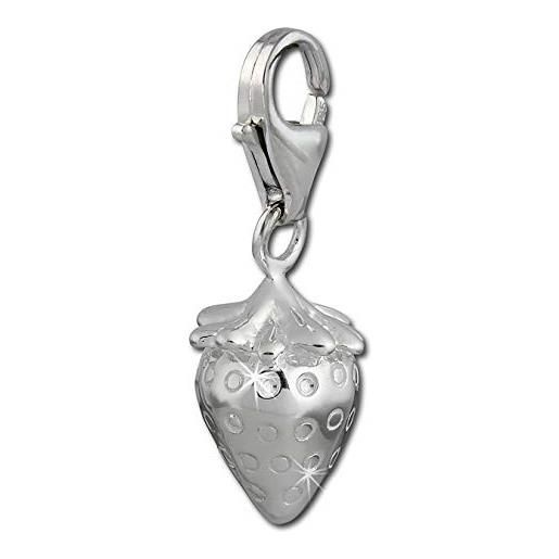 SilberDream charm - charm fragola in argento per charms collane bracciali orecchini - argento 925 sterling - fc3022 w